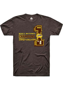 Grady Gallatin Western Michigan Broncos Brown NIL 2025 National Champions Short Sleeve Player T Sh..