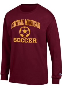 Champion Central Michigan Chippewas Maroon Soccer Icon Jersey Long Sleeve T Shirt