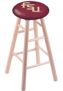 Florida State Seminoles Script Round Cushion Maple Pub Stool - Brown