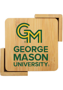 George Mason University 4 pack wooden Coaster - Brown