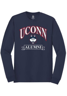 Summit Sportswear UConn Huskies Navy Blue Alumni Banner Long Sleeve T Shirt