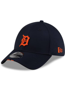 New Era Detroit Tigers Mens Navy Blue Silicone Patch Featherweight Poly 39THIRTY Flex Hat