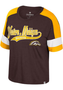 Colosseum Western Michigan Broncos Womens Brown Glinda Short Sleeve T-Shirt