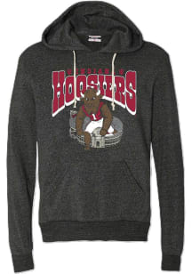 Indiana Hoosiers Mens Black Hoosier the Bison in Memorial Stadium Fashion Hood