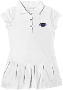 Florida Atlantic Owls Toddler Girls White Caroline Short Sleeve Dress
