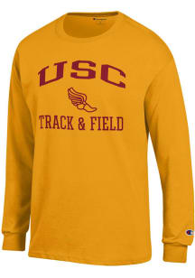 Champion USC Trojans Gold Track & Field Icon Jersey Long Sleeve T Shirt