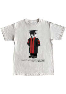 Wisconsin Badgers White Graduation Short Sleeve T Shirt