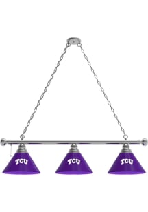 TCU Horned Frogs 3 Shade Silver Billiard Lamp