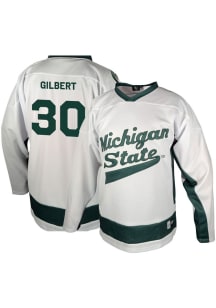 Genuine Collective Dolan Gilbert Michigan State Spartans Mens White NIL Hockey Jersey