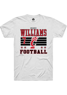 Chance Williams Cincinnati Bearcats White Football NIL Striped Short Sleeve Player T Shirt