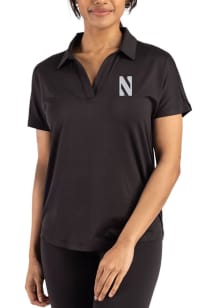 Cutter and Buck Northwestern Wildcats Womens Purple Coastline Short Sleeve Polo Shirt
