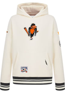 Pro Standard Baltimore Orioles Boys White Retro Classics Long Sleeve Hooded Sweatshirt