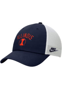 Nike Illinois Fighting Illini Vintage Unstructured Club Trucker Adjustable Hat - Navy Blue