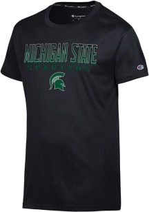 Champion Michigan State Spartans Black Flat Name Athletic Short Sleeve T Shirt