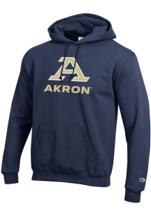 Champion Akron Zips Mens Navy Blue Powerblend Long Sleeve Hoodie