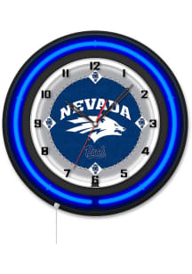 Nevada Wolf Pack 19in Neon Wall Clock