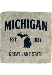 Michigan Great Lake State Established 1837 Coaster - Navy Blue
