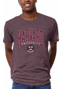 Harvard Crimson Maroon Shield Short Sleeve Fashion T Shirt