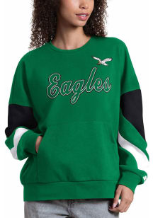 Starter Philadelphia Eagles Womens Kelly Green Grand Slam Crew Sweatshirt