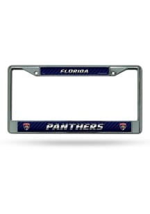 Florida Panthers Decal Chrome License Plate Frame - Silver