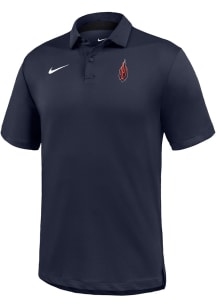 Nike Illinois Fighting Illini Mens Navy Blue Chicago to Champaign Short Sleeve Polo