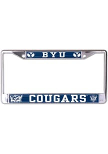 BYU Cougars S/L Chrome Vault Logo License Plate Frame - Royal Blue