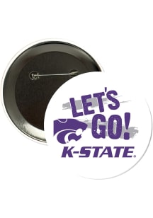 K-State Wildcats 3" Lets Go Button - Purple