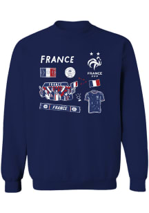 Vive La Fete France National Team Womens Navy Blue Jean Impressions Crew Sweatshirt