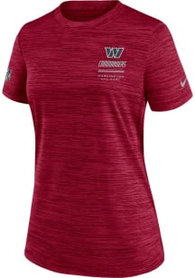 Nike Washington Commanders Womens Burgundy Sideline Velocity T-Shirt