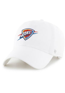 47 Oklahoma City Thunder Domestic No Loop Clean Up Adjustable Hat - White