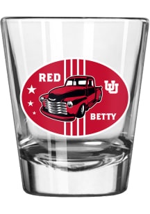 Utah Utes Red Metal Motor 2oz Shot Glass