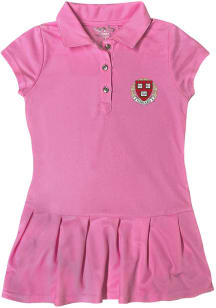 Harvard Crimson Toddler Girls Pink Caroline Short Sleeve Dress