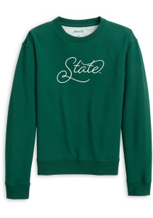 Johnnie O Michigan State Spartans Womens Green Penny Crew Sweatshirt