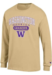 Champion Washington Huskies Gold Pill Box Grandpa Jersey Long Sleeve T Shirt