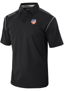 Columbia FC Cincinnati Mens Black Primary Heat Seal Omni Wick Shotgun Short Sleeve Polo