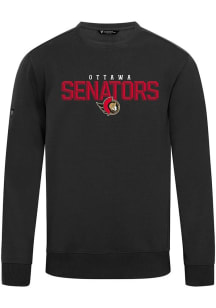 Levelwear Ottawa Senators Mens Black Zane Carve Long Sleeve Crew Sweatshirt