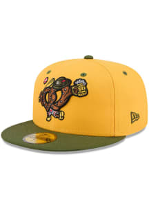 New Era Reading Fightin Phils Mens Yellow 2026 MiLB Theme Night 59FIFTY Fitted Hat