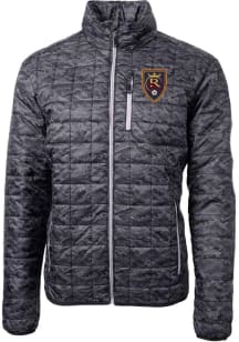 Cutter and Buck Real Salt Lake Mens Black Rainier PrimaLoft Printed Filled Jacket