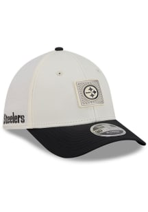New Era Pittsburgh Steelers Mens White 2026 NFL Training Camp 39THIRTY Flex Hat