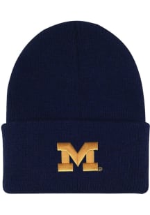 LogoFit Michigan Wolverines Navy Blue North Pole Youth Knit Hat