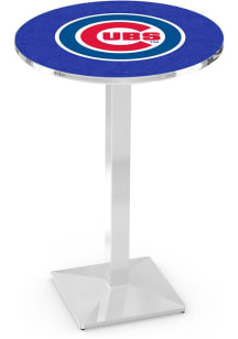 Chicago Cubs Chrome Square Base Pub Table