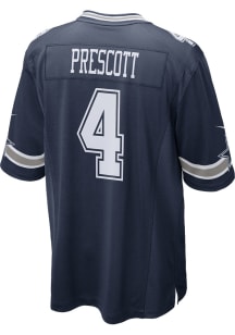 Dak Prescott  Nike Dallas Cowboys Navy Blue Road Game Football Jersey