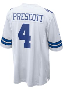 Dak Prescott  Nike Dallas Cowboys White Home Game Football Jersey
