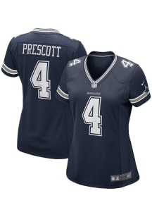 Dak Prescott  Nike Dallas Cowboys Womens Navy Blue Road Game Football Jersey