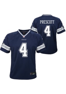 Dak Prescott Dallas Cowboys Boys Navy Blue Nike Game Football Jersey