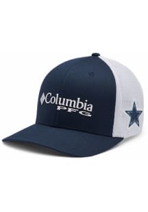 Columbia Dallas Cowboys Mens Navy Blue 2 Tone PFG Mesh Flex Hat