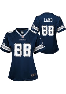 CeeDee Lamb Dallas Cowboys Girls Navy Blue Nike Game Football Jersey