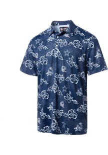 Reyn Spooner Dallas Cowboys Mens Navy Blue HELMET Short Sleeve Fashion Polo