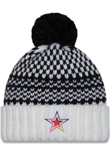 New Era Dallas Cowboys White 2023 Crucial Catch W Cuff Pom Womens Knit Hat