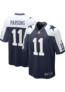 Micah Parsons   Dallas Cowboys Navy Blue Throwback Football Jersey